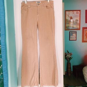 Free People Corduroy Flare Jeans, Sand Colored, 28